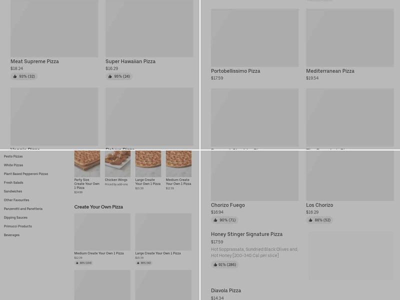 Pizza Nova Menu