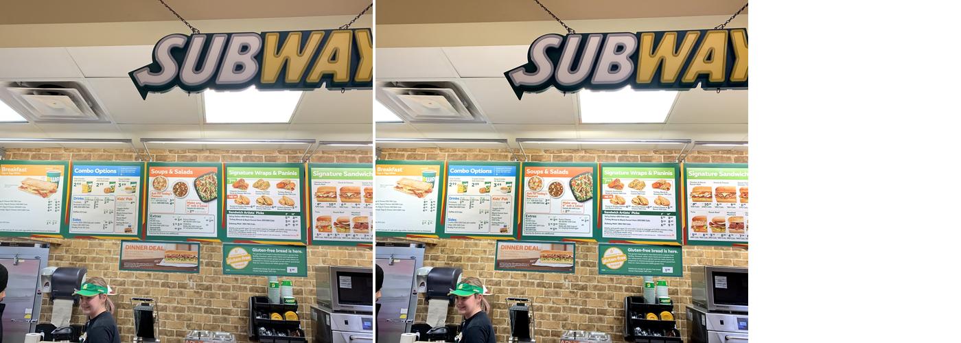 Subway Menu