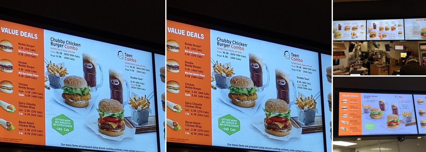 A&W Canada Menu