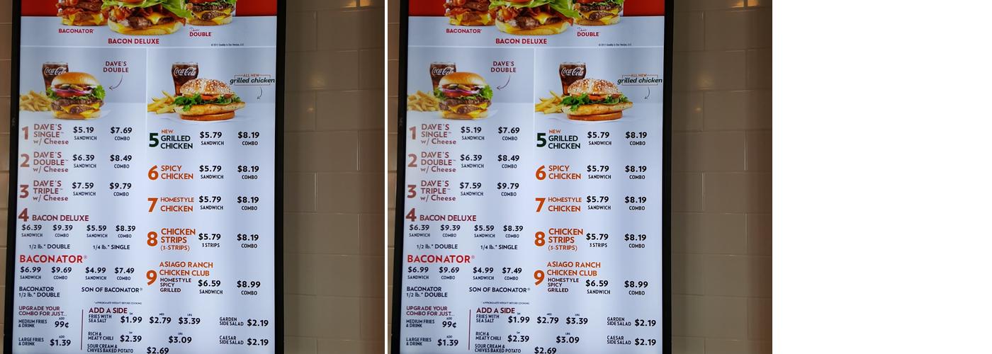 Wendy's Menu