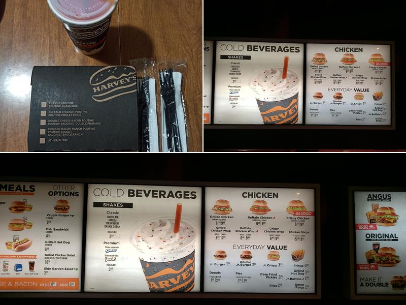 Harvey's Menu