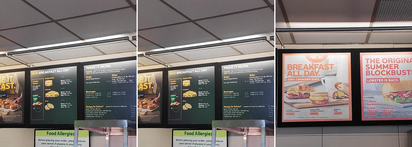 Subway Menu