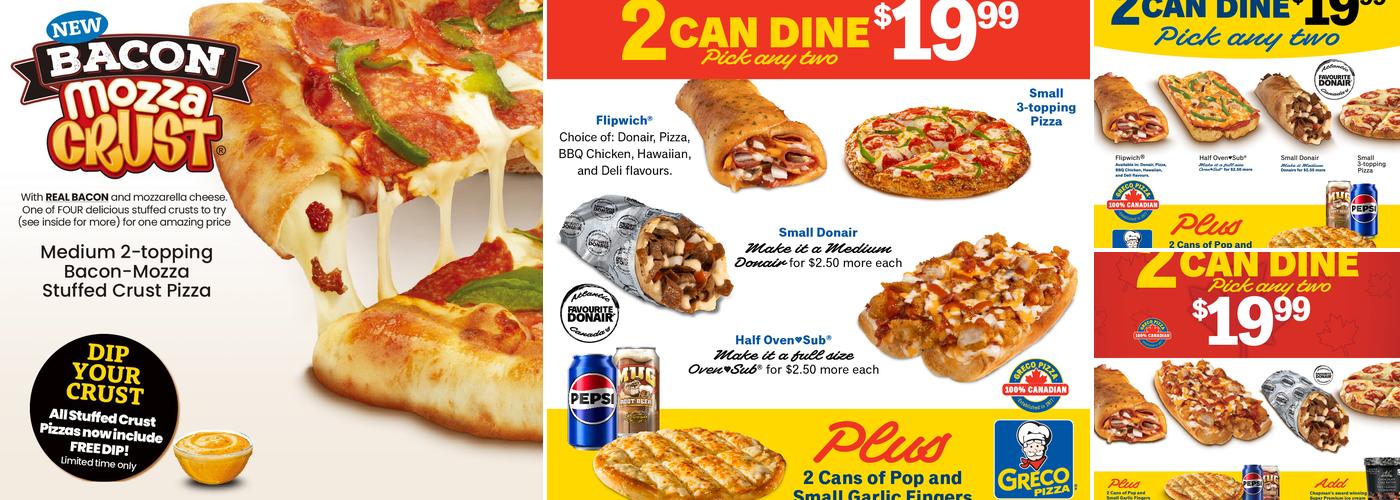 Greco Pizza Menu