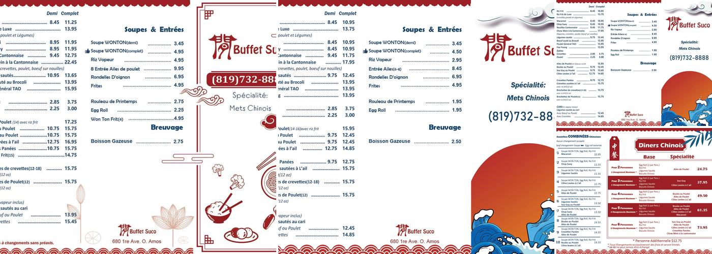 Restaurant Suco Menu