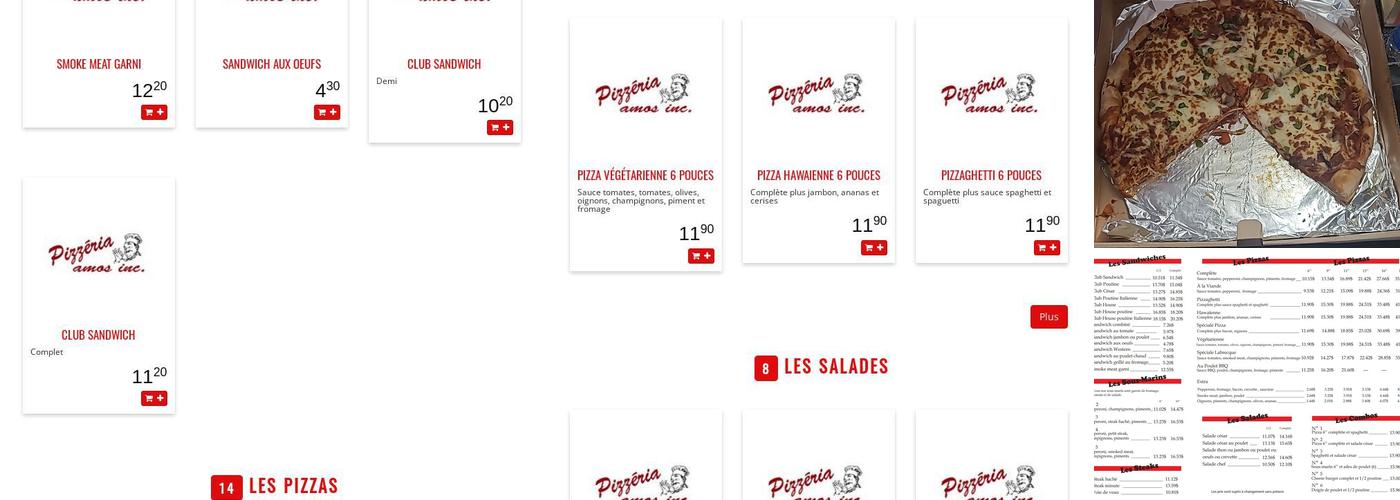 Pizzéria Amos Inc Menu