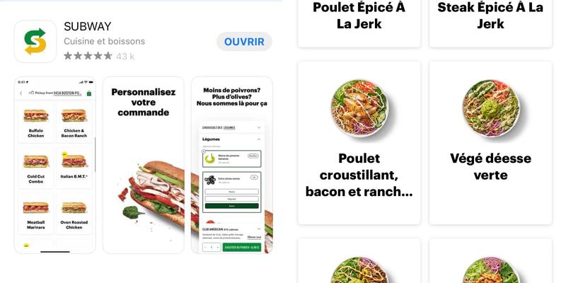 Subway Menu