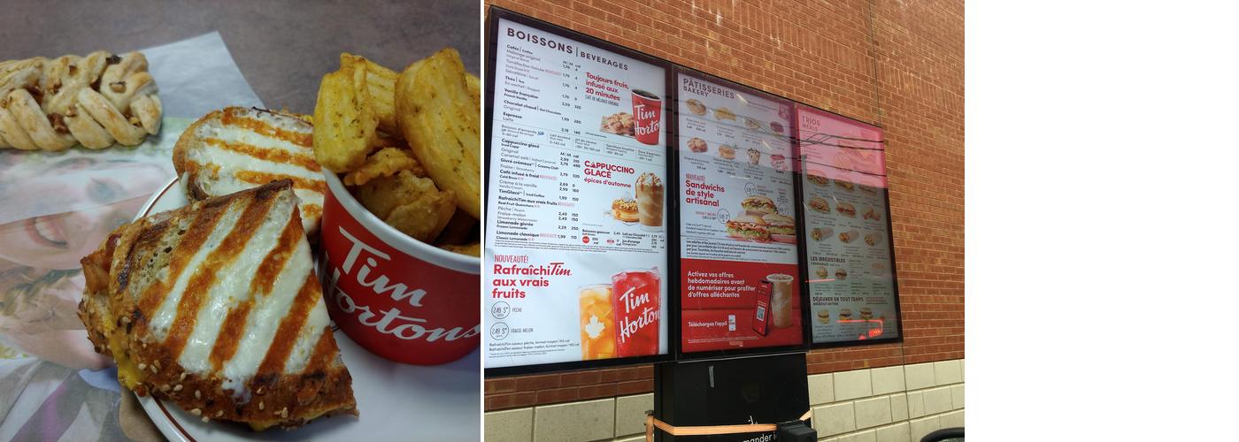 Tim Hortons Menu