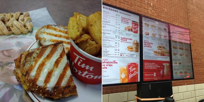Tim Hortons Menu