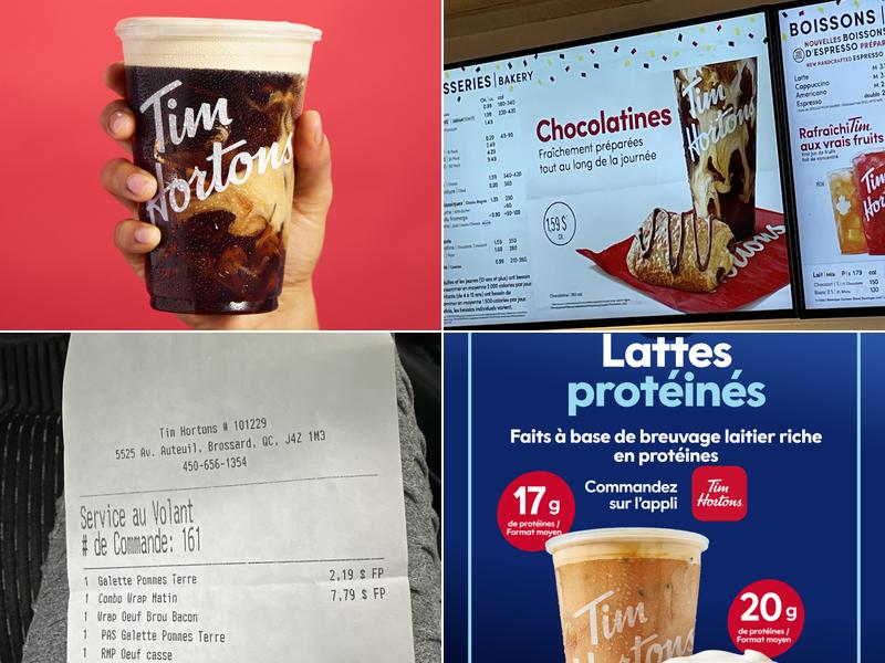 Tim Hortons Menu