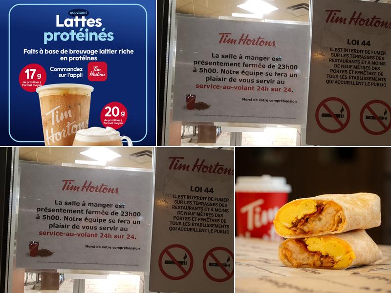 Tim Hortons Menu
