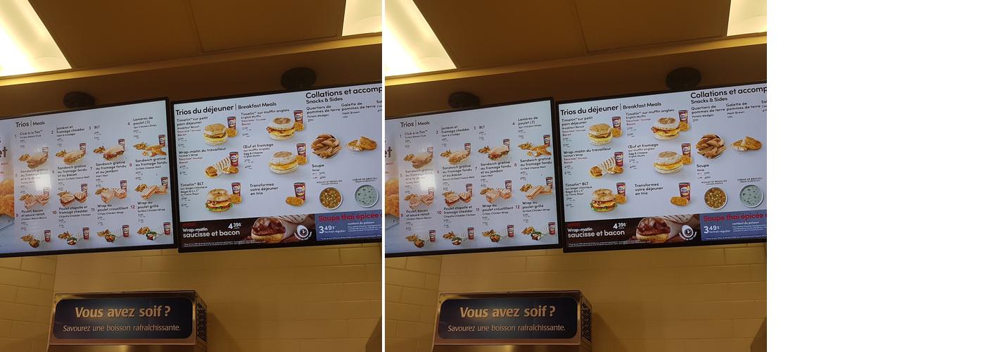 Tim Hortons Menu