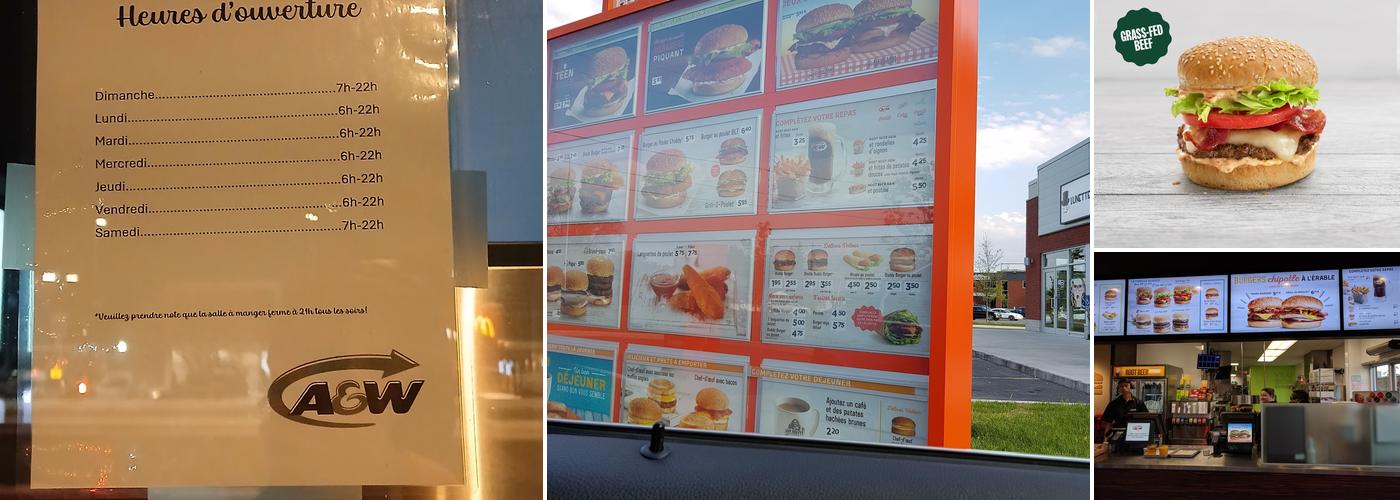 A&W Canada Menu