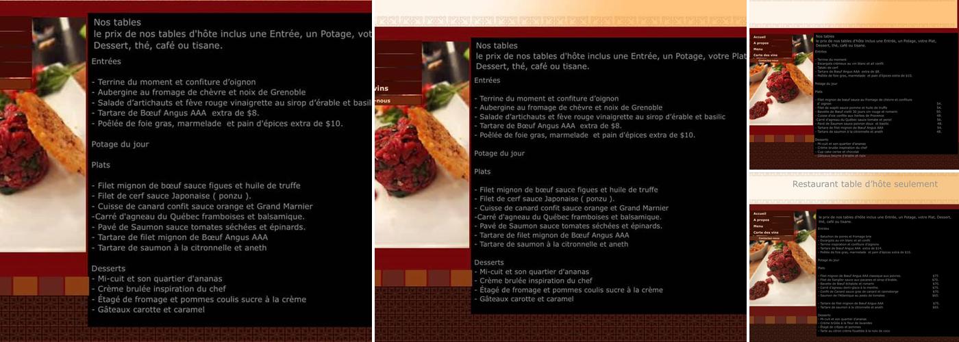 Restaurant Bobovore Menu