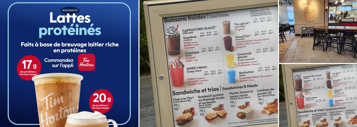 Tim Hortons Menu