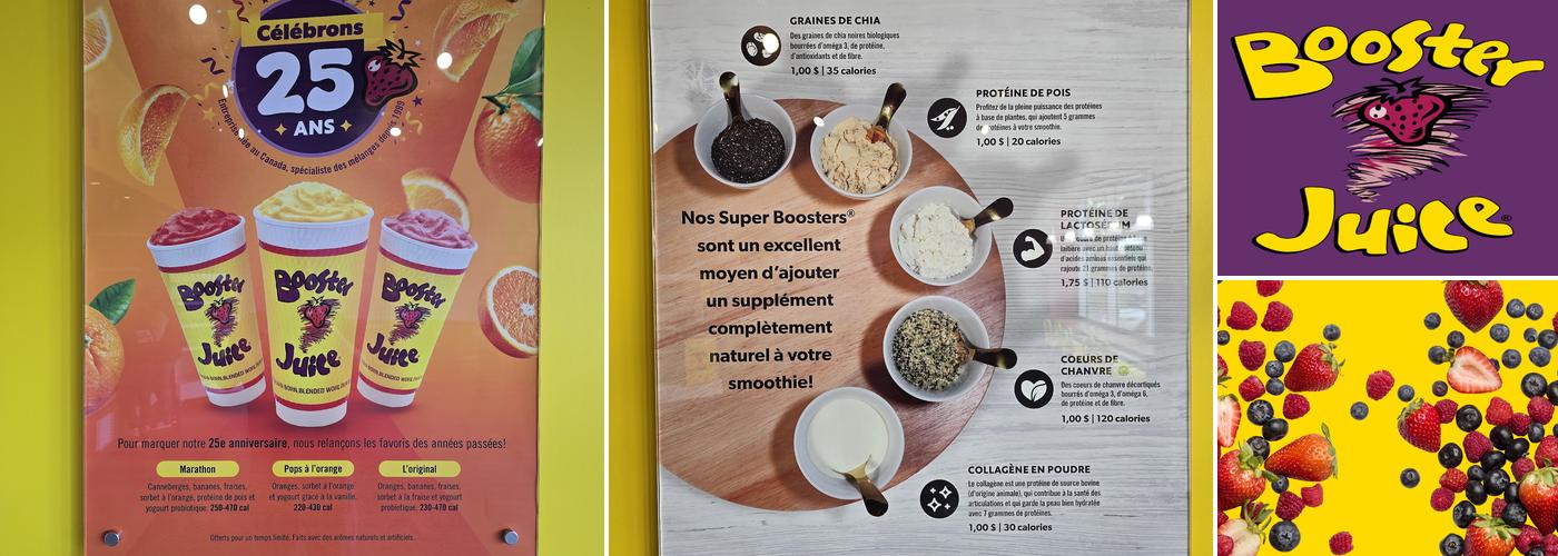 Booster Juice Menu