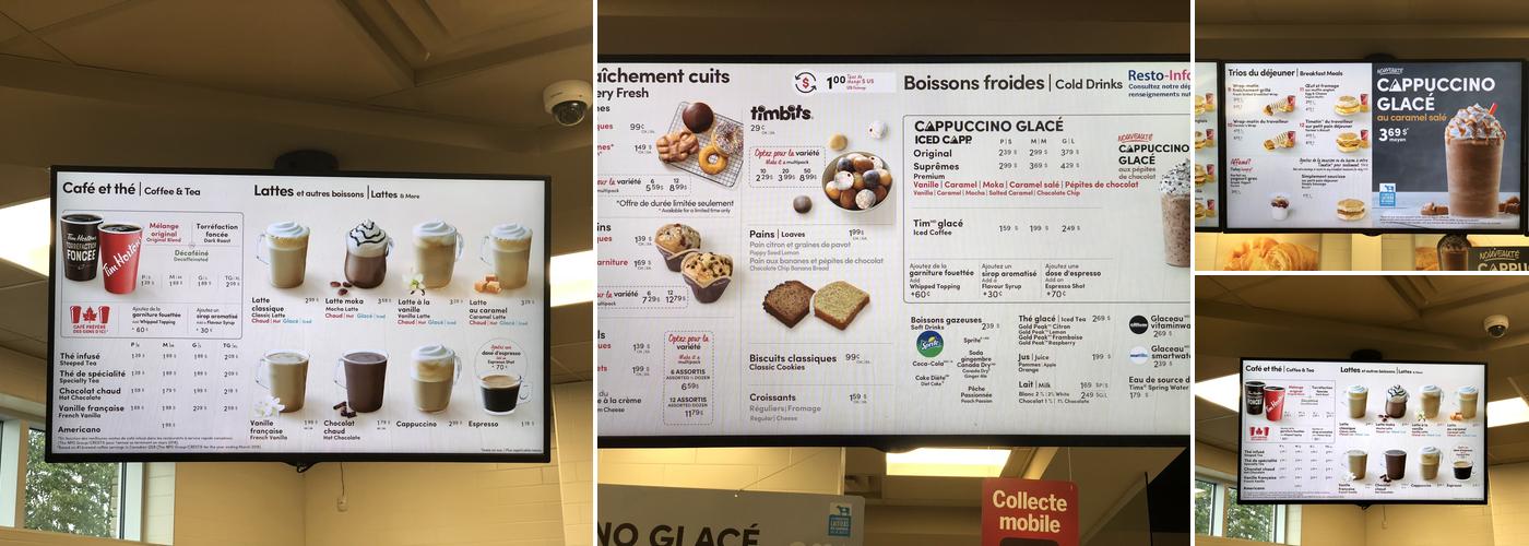 Tim Hortons Menu