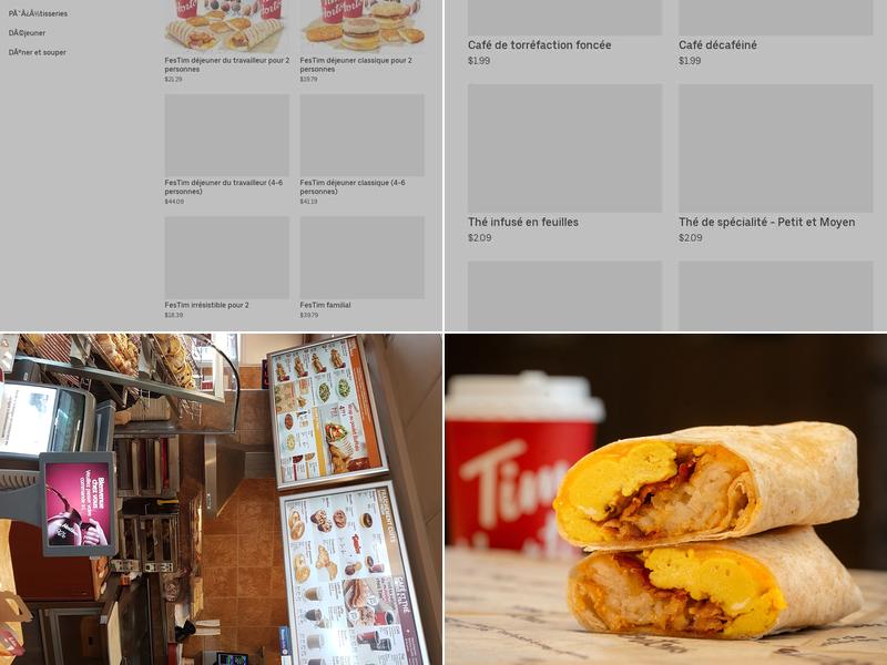Tim Hortons Menu