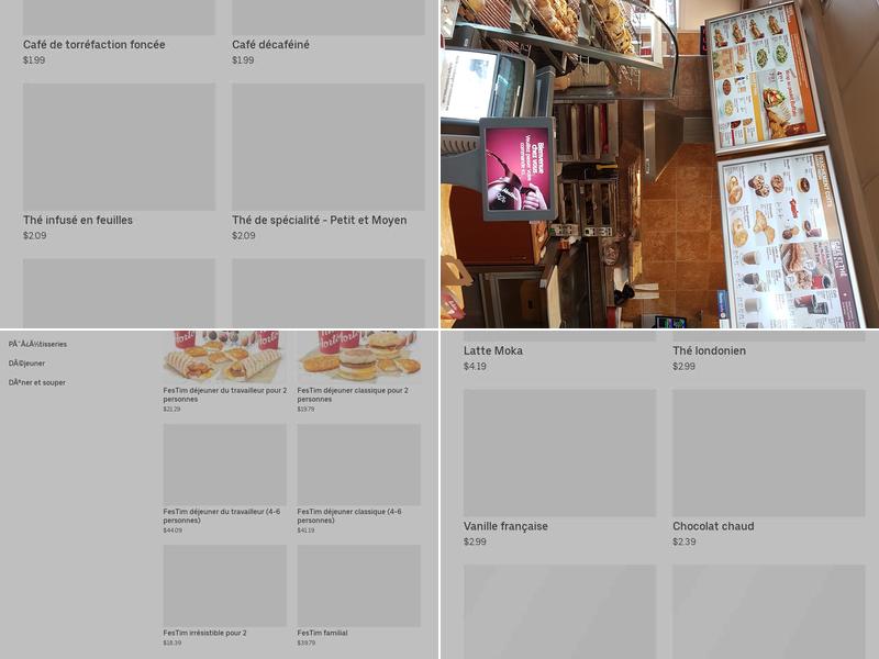 Tim Hortons Menu