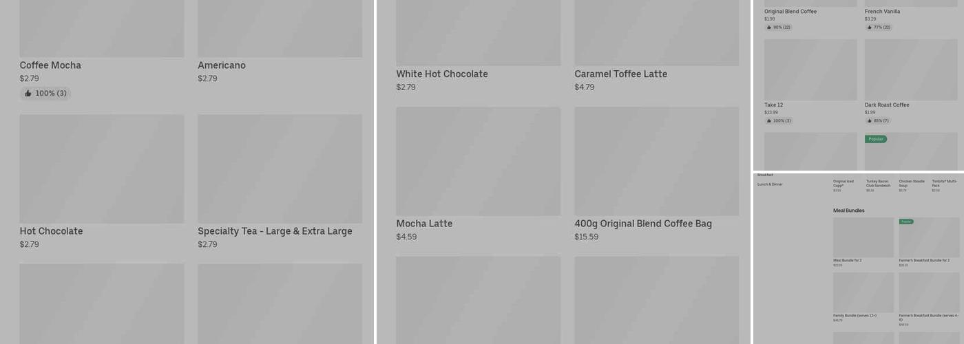 Tim Hortons Menu