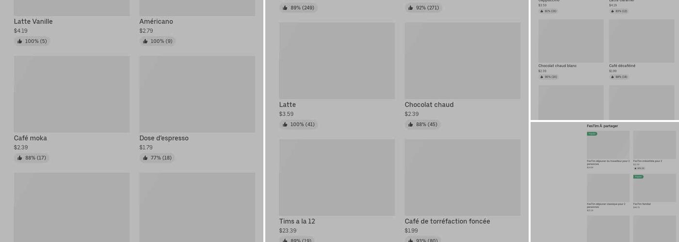 Tim Hortons Menu
