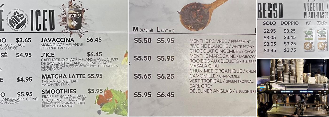 Cafe Java U Intercontinental Menu