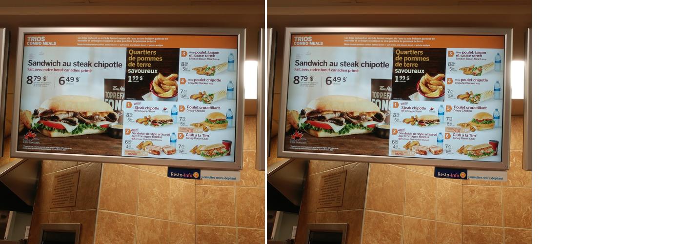 Tim Hortons Menu
