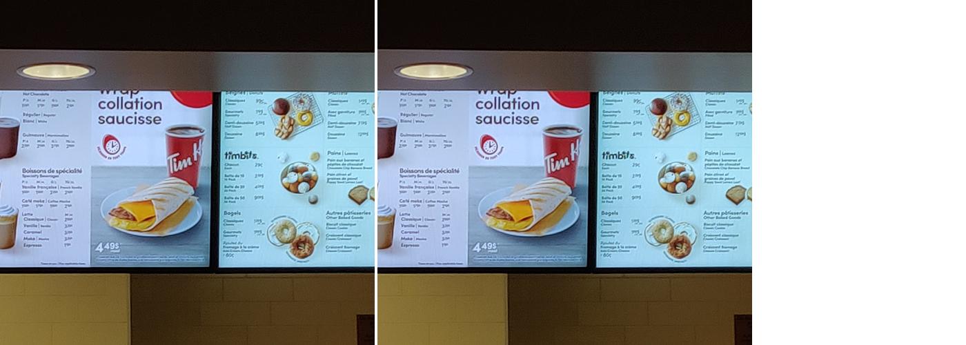 Tim Hortons Menu
