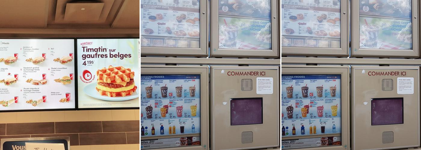 Tim Hortons Menu