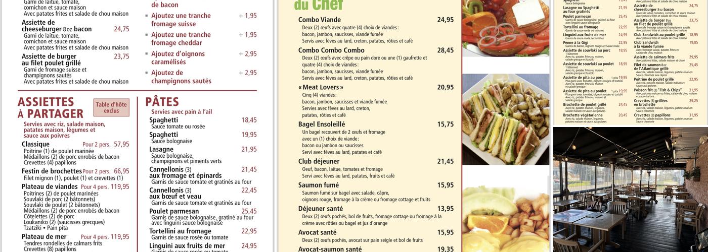 Resto St-Augustin Menu