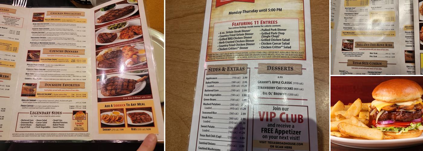 Texas Roadhouse Menu