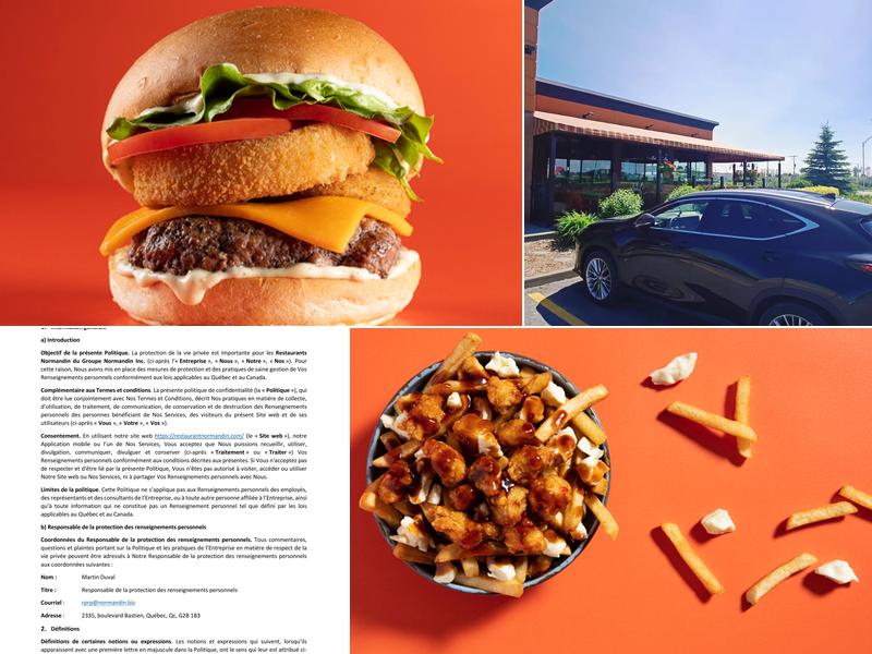 Restaurant Normandin Mont-Joli Menu