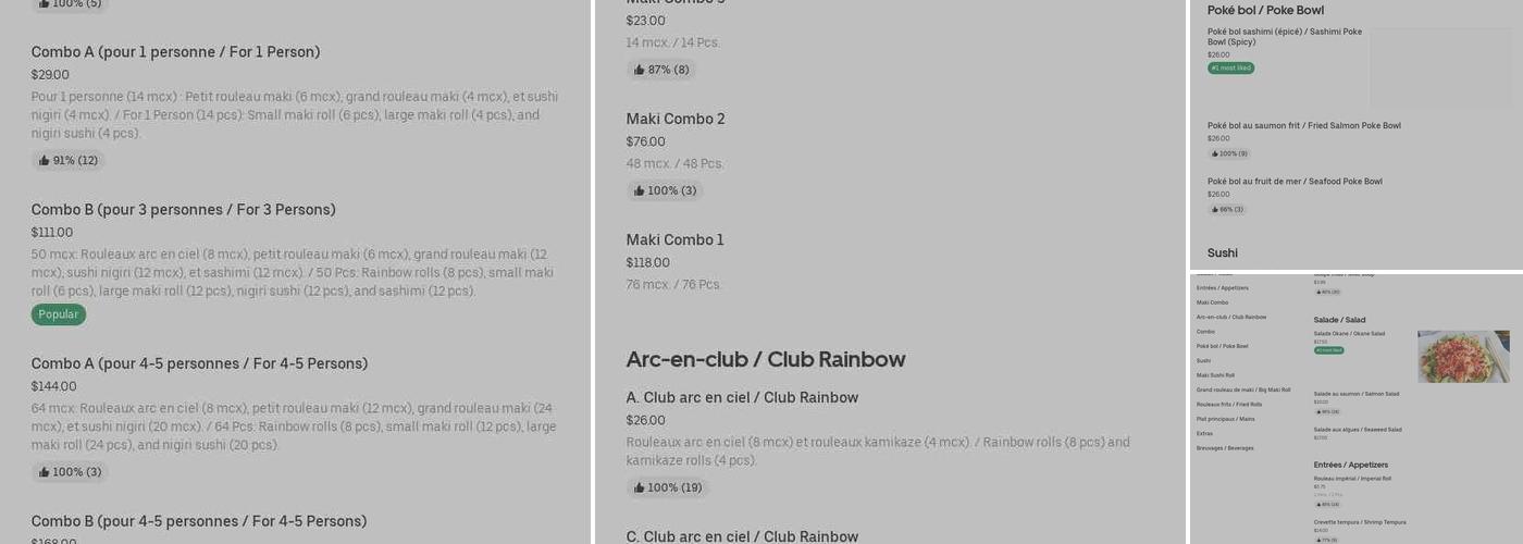 Okane Sushi Bar- Rockland Menu