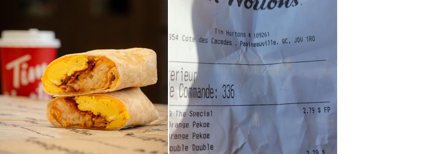 Tim Hortons Menu