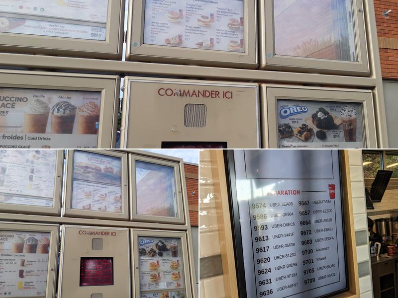 Tim Hortons Menu