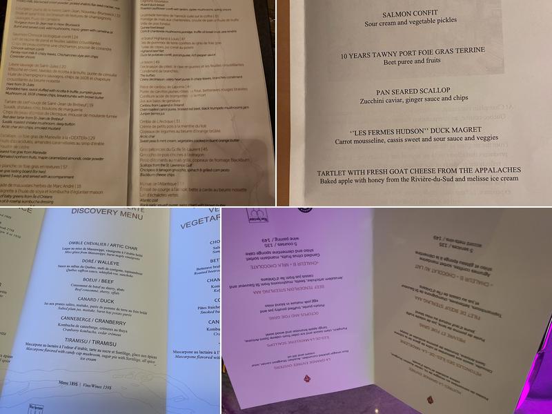 Champlain Restaurant Menu