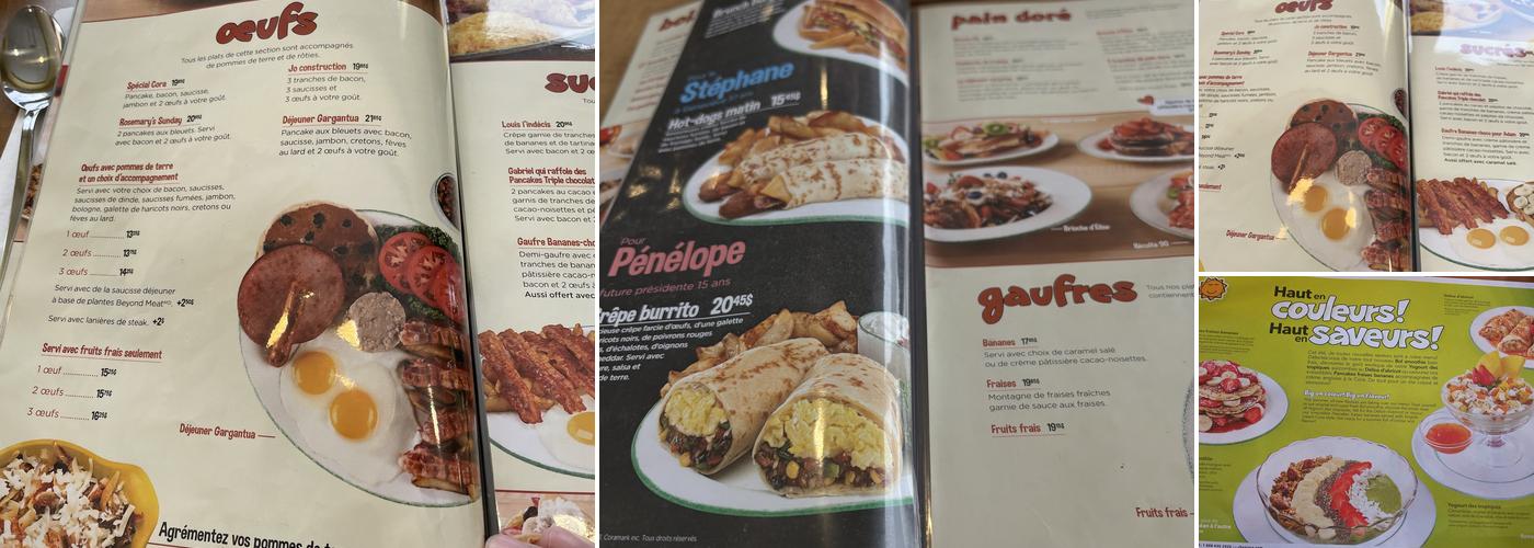 Cora Menu