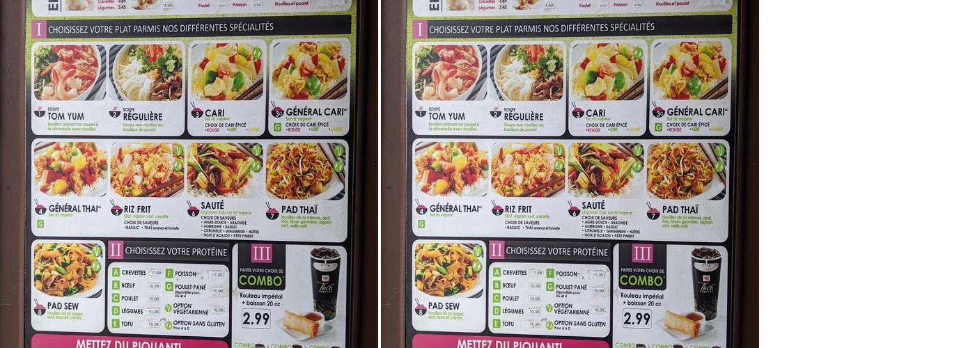 Thai Express Restaurant Québec Menu