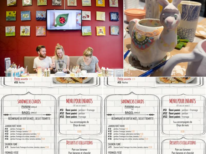 Céramic Café Studio Québec Menu