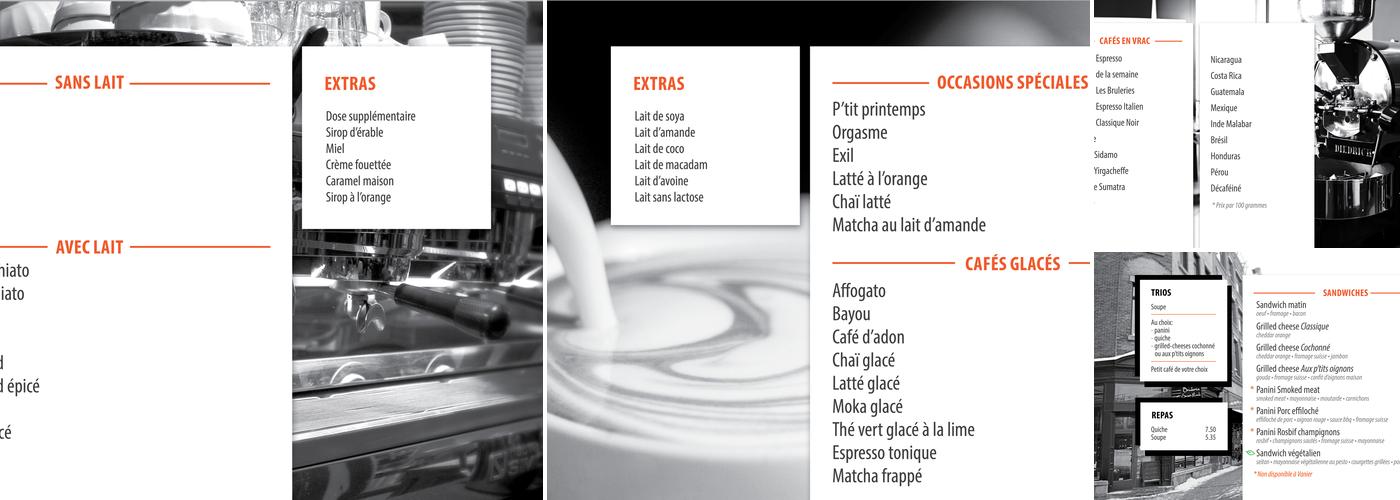 Brulerie Vanier Menu