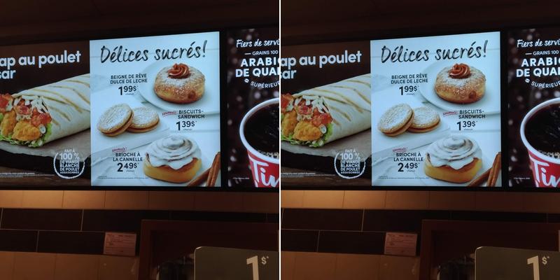 Tim Hortons Menu