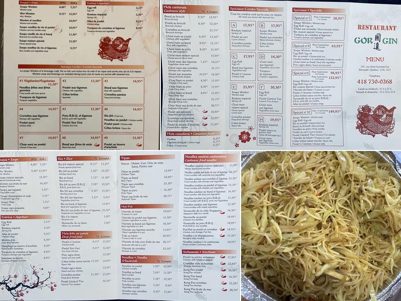 Restaurant Gorgin Menu