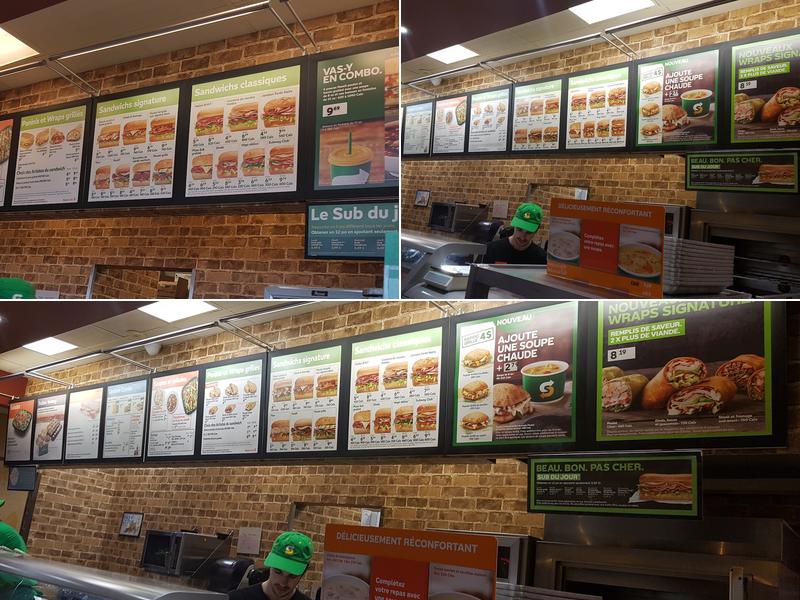 Subway Menu