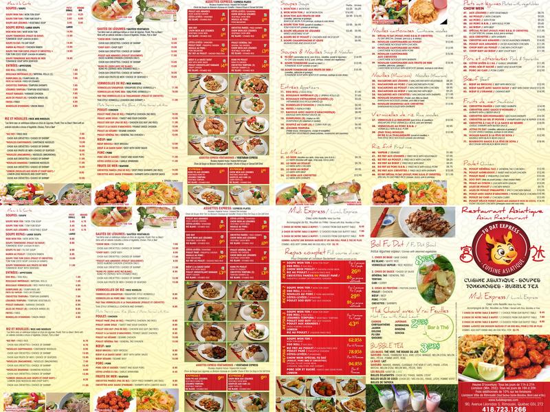Restaurant Fu Dat Express Menu