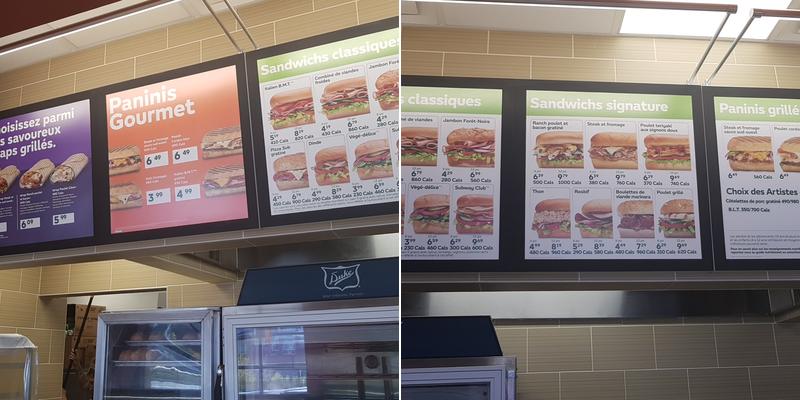 Subway Menu