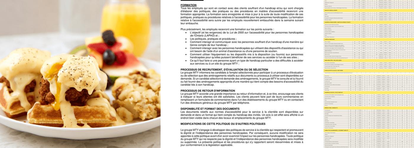 Allô mon Coco Rouyn-Noranda Menu