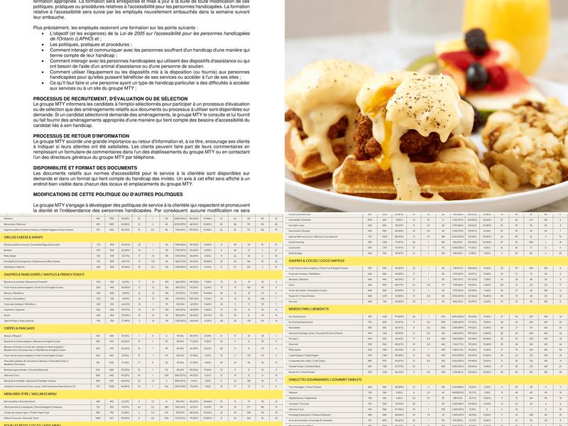 Allô mon Coco Rouyn-Noranda Menu