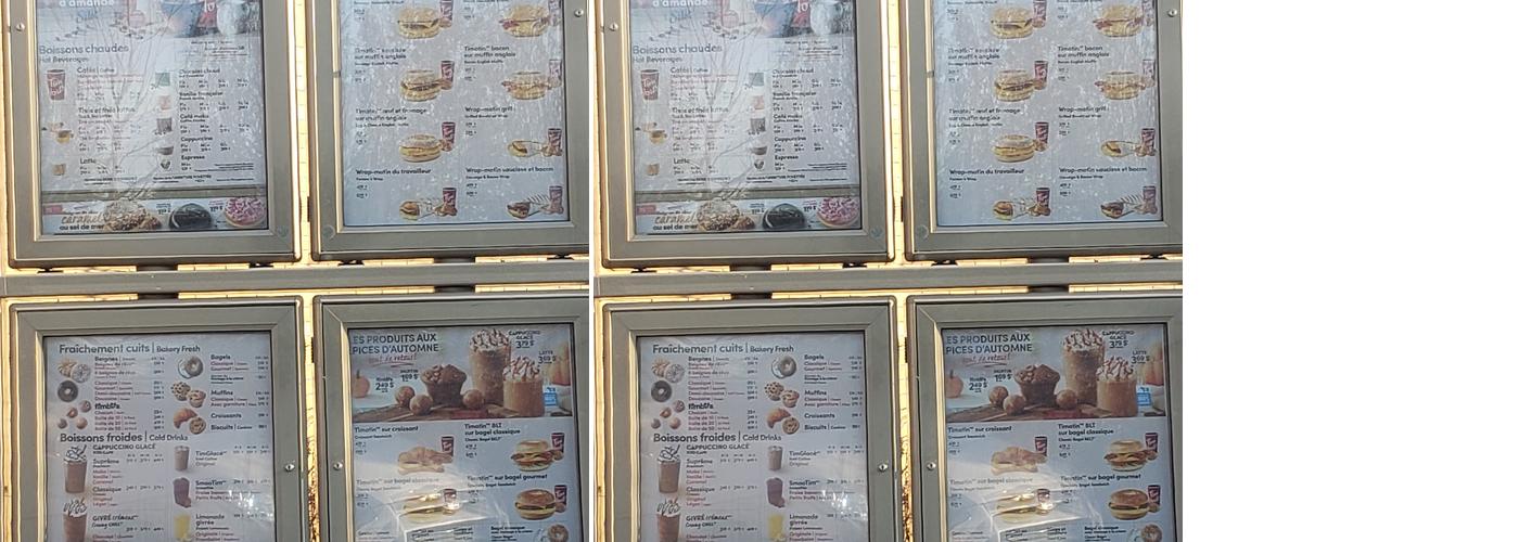 Tim Hortons Menu