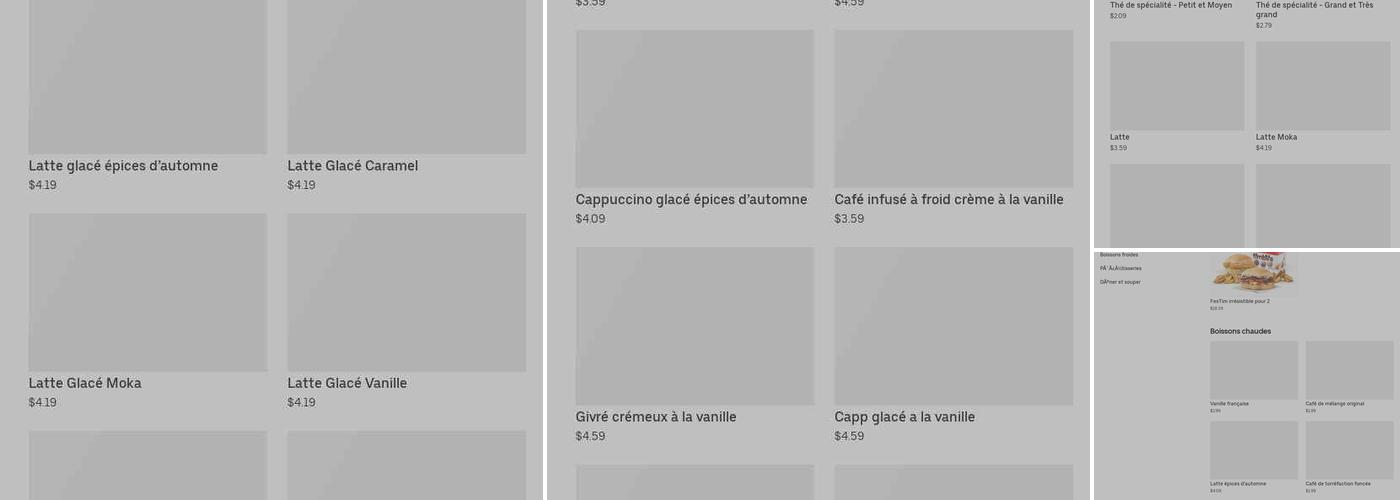 Tim Hortons Menu