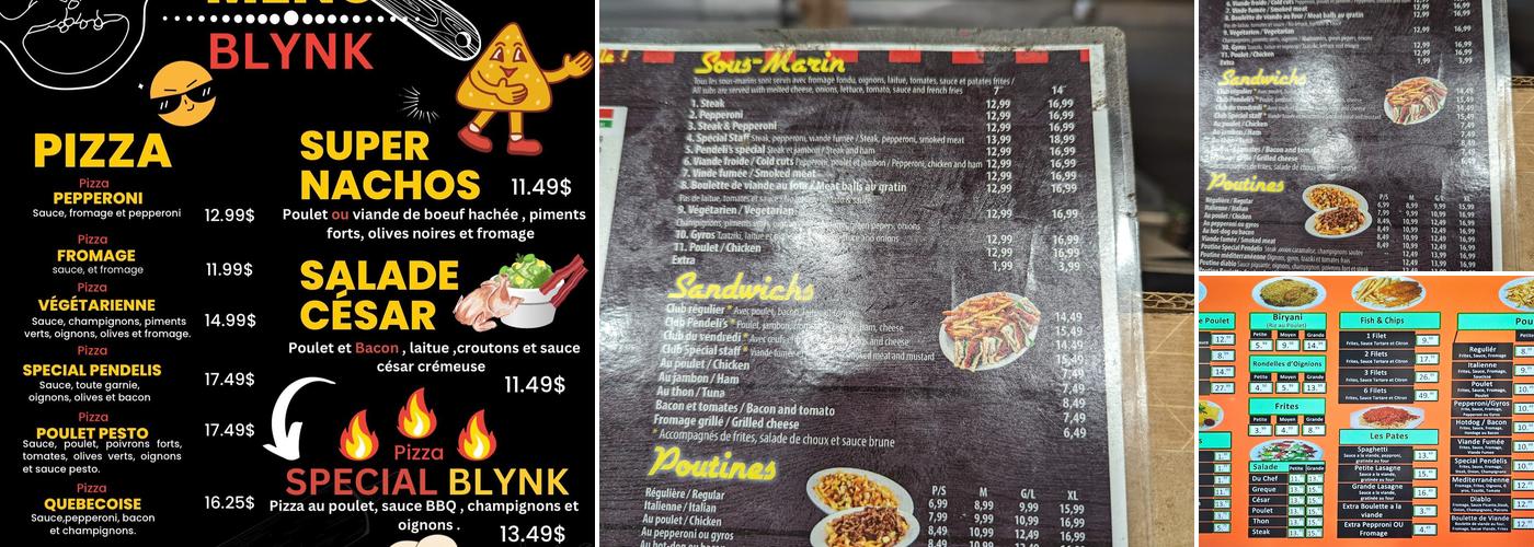 Pendeli's Menu