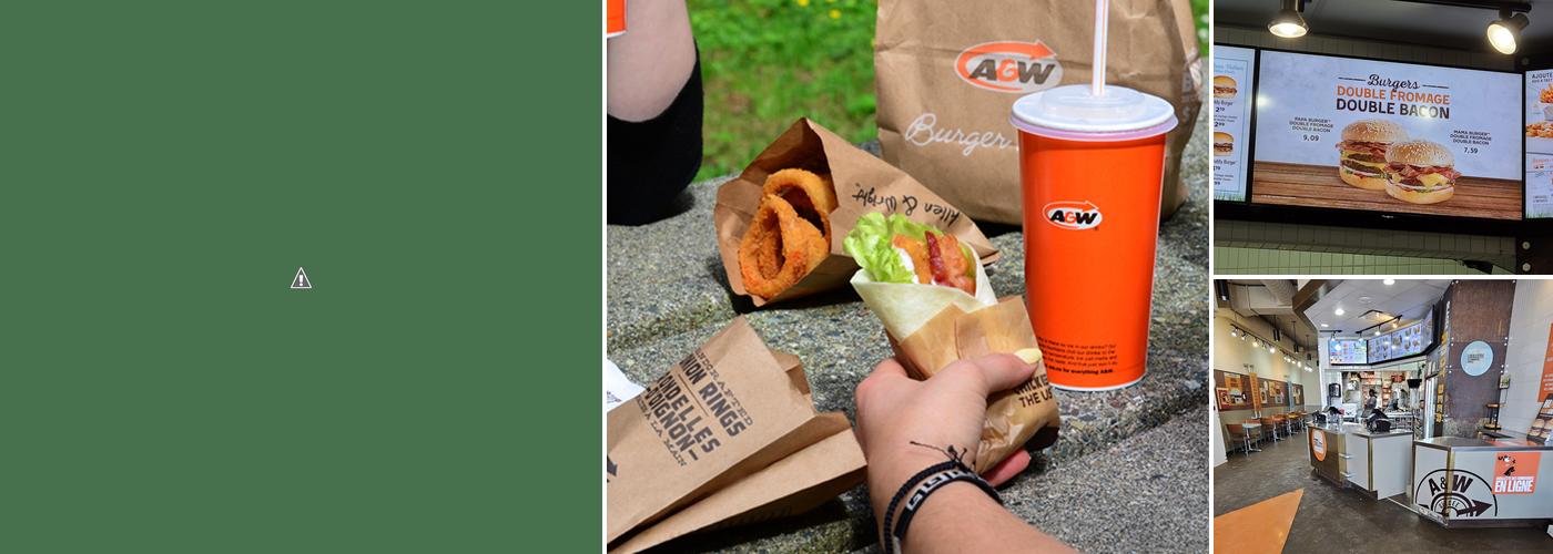 A&W Canada Menu